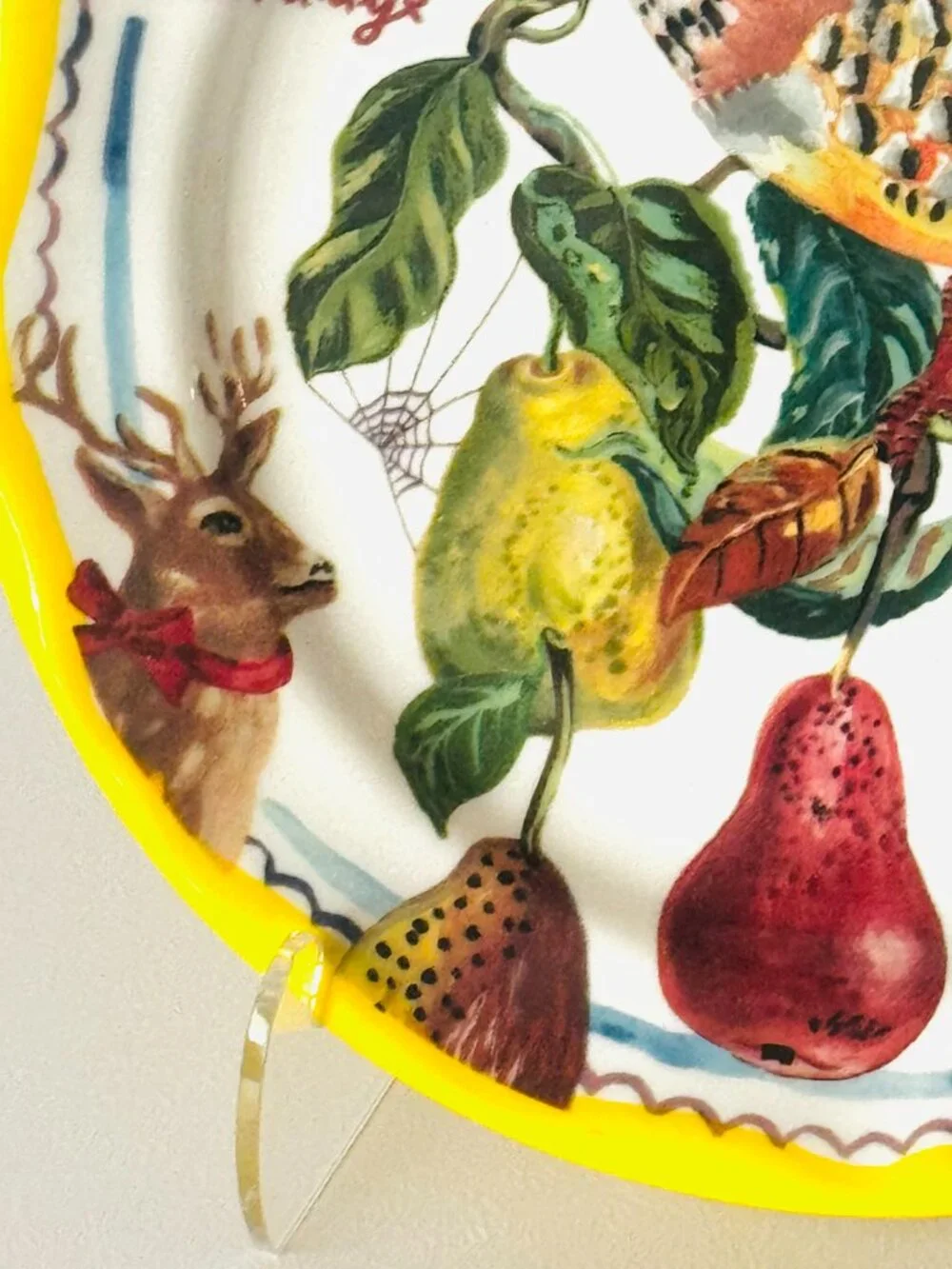 Nathalie Lete Antropologie Plate 2021 Christmas Partridge Pear Tree Salad Desser